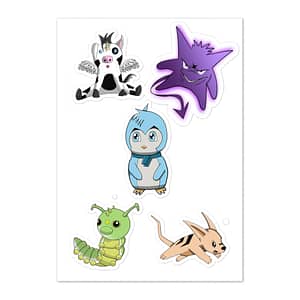 5 mon sticker sheet