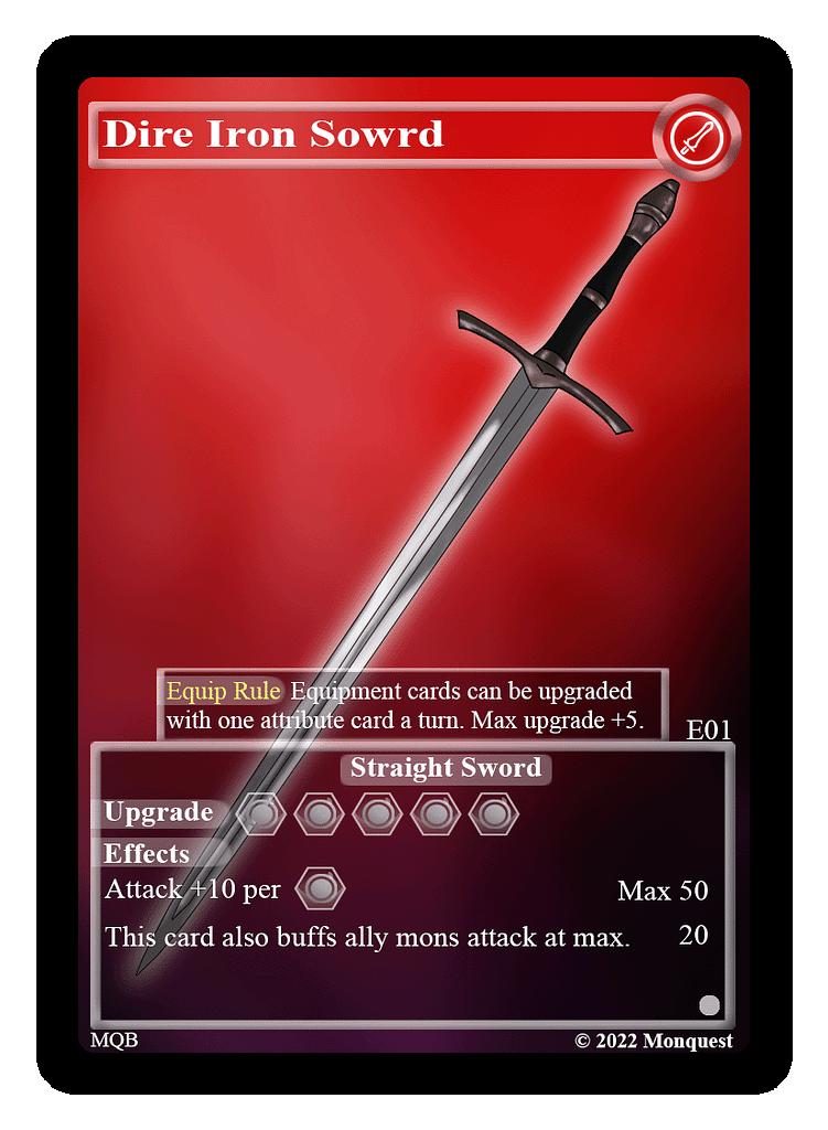 Dire Iron Sword Equipment Card